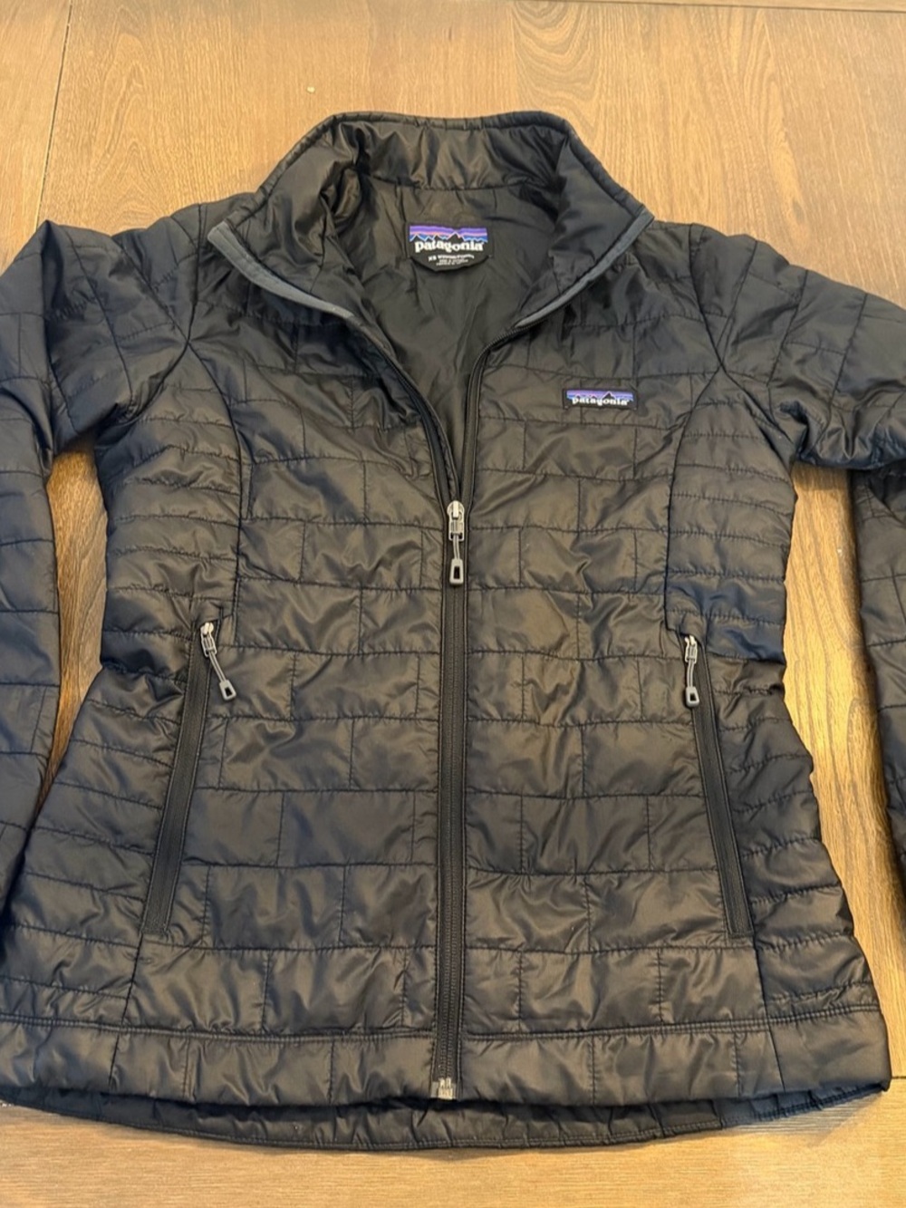 Patagonia Nano Puff Jacket Women’s XS Black Full Zip Quilted PrimaLoft 84217